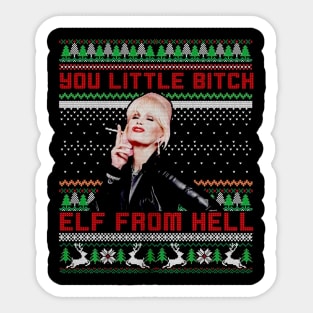 Absolutely Fabulous You Little Bitch Elf From Hell Ugly Sticker